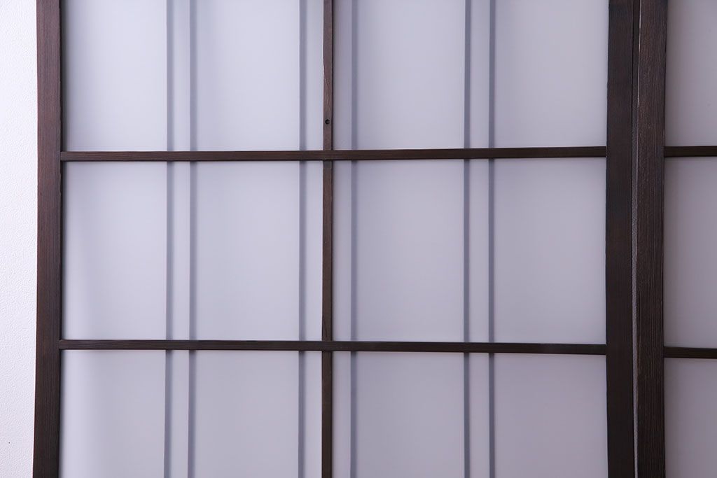 和モダンな空間にぴったりのシックなガラス戸(ガラス帯戸、格子戸、引き戸)2枚セット