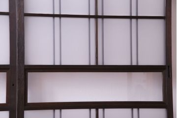 和モダンな空間にぴったりのシックなガラス戸(ガラス帯戸、格子戸、引き戸)2枚セット