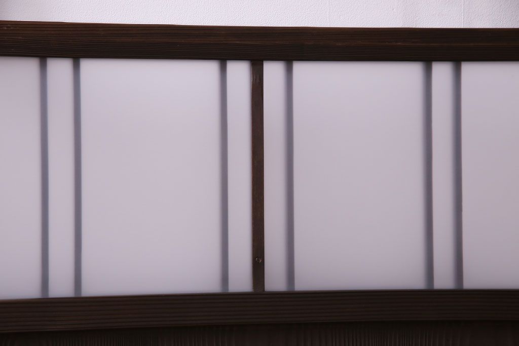 和モダンな空間にぴったりのシックなガラス戸(ガラス帯戸、格子戸、引き戸)2枚セット