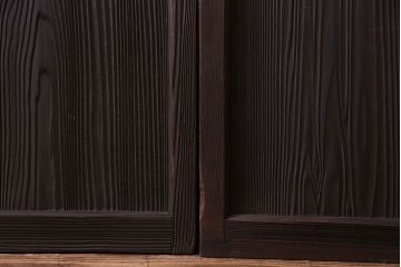 昭和レトロ　味わいのある風合いが魅力のガラス戸(引き戸、建具)2枚セット