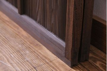 昭和レトロ　味わいのある風合いが魅力のガラス戸(引き戸、建具)2枚セット