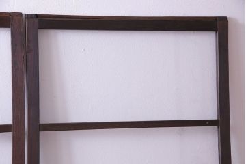 昭和レトロ　味わいのある風合いが魅力のガラス戸(引き戸、建具)2枚セット