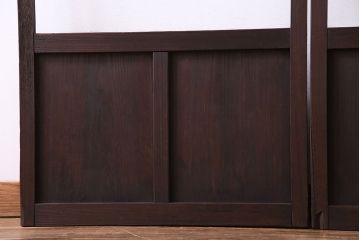 昭和レトロ　味わいのある風合いが魅力のガラス戸(引き戸、建具)2枚セット