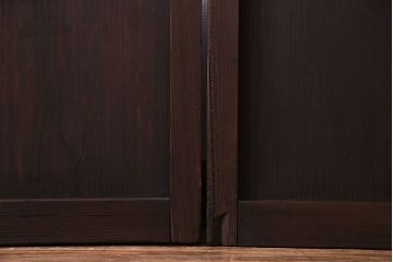 昭和レトロ　味わいのある風合いが魅力のガラス戸(引き戸、建具)2枚セット