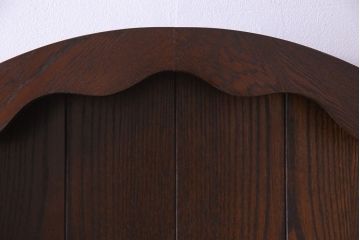 ヴィンテージ家具　イギリスビンテージ　オーク材　素朴な雰囲気漂うカップボード(食器棚、収納棚)(1)