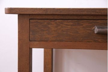 レトロ家具　昭和レトロ　ノスタルジックな引き出し付きデスク(平机、在宅ワーク、在宅用サイドテーブル)