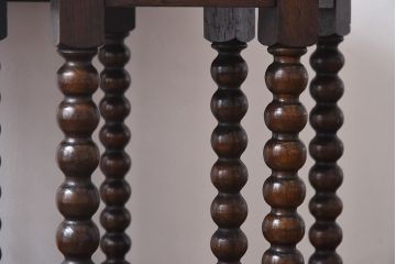 アンティーク家具　イギリスアンティーク　脚のデザインが目を引くバタフライテーブル(ダイニングテーブル、エクステンションテーブル)
