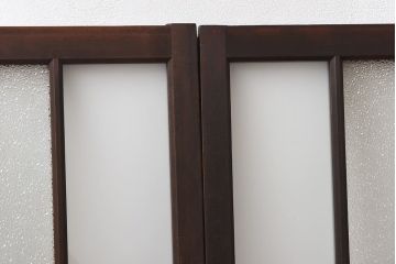 昭和レトロ　味わい漂う小振りな引き戸(窓、ガラス戸、明り取り)3枚セット