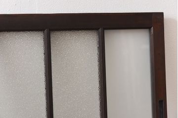 昭和レトロ　味わい漂う小振りな引き戸(窓、ガラス戸、明り取り)3枚セット