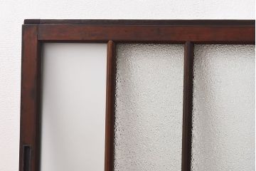 昭和レトロ　味わい漂う小振りな引き戸(窓、ガラス戸、明り取り)3枚セット