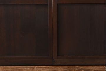 大正ロマン　スリムな形と色ガラスが魅力的な引き戸(ガラス戸、建具)4枚セット