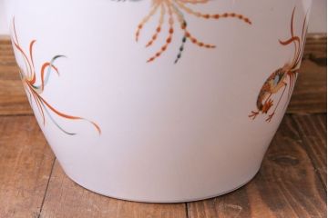 アンティーク雑貨　オールドノリタケ(則武・日陶)　星RC印　松・鳳凰図　上品な火鉢(手あぶり)