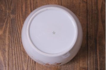 アンティーク雑貨　オールドノリタケ(則武・日陶)　星RC印　松・鳳凰図　上品な火鉢(手あぶり)