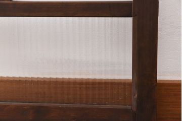 昭和レトロ　縞のデザインが個性的なガラス戸(窓、引き戸)3枚セット