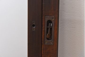 昭和レトロ　縞のデザインが個性的なガラス戸(窓、引き戸)3枚セット