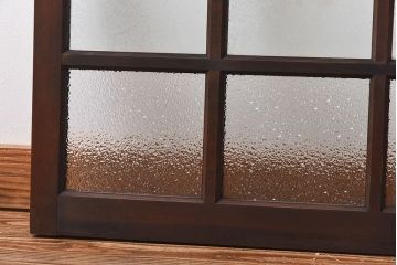 【I様ご成約済】昭和レトロ　ガラスの組み合わせが素敵な窓(ガラス戸、引き戸)2枚セット