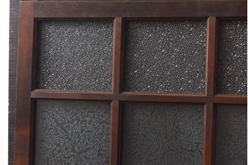 【I様ご成約済】昭和レトロ　ガラスの組み合わせが素敵な窓(ガラス戸、引き戸)2枚セット