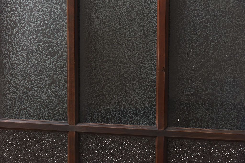 【I様ご成約済】昭和レトロ　ガラスの組み合わせが素敵な窓(ガラス戸、引き戸)2枚セット