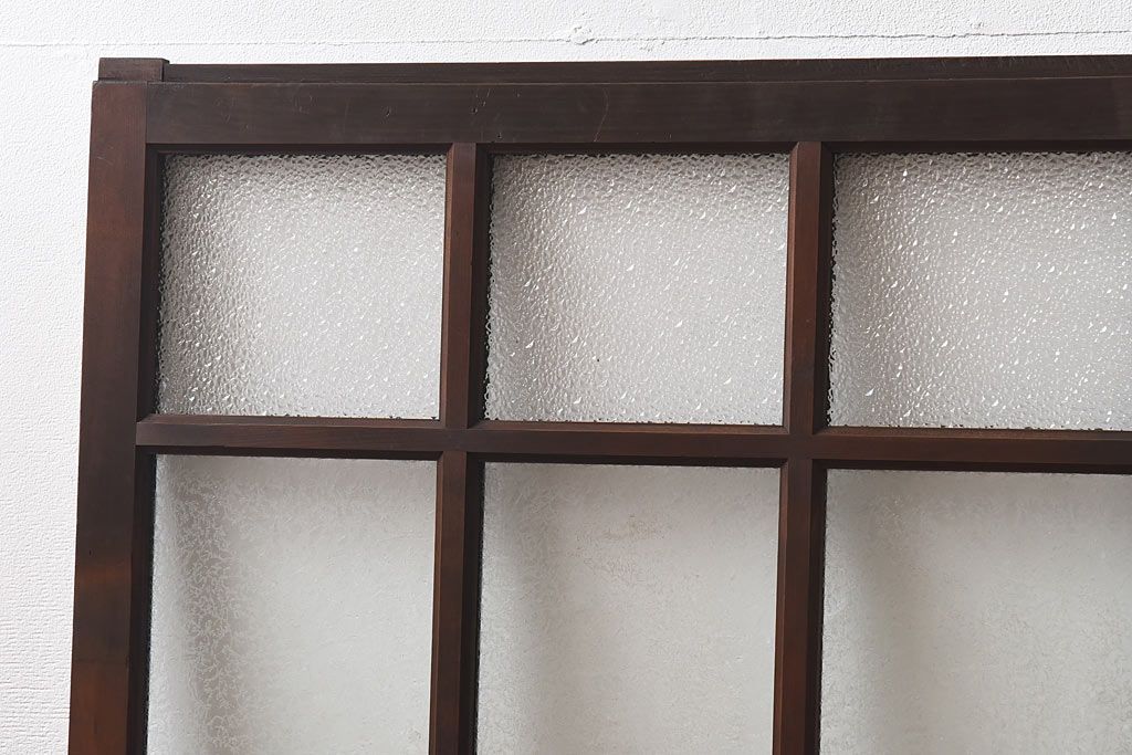 【I様ご成約済】昭和レトロ　ガラスの組み合わせが素敵な窓(ガラス戸、引き戸)2枚セット