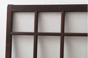 【I様ご成約済】昭和レトロ　ガラスの組み合わせが素敵な窓(ガラス戸、引き戸)2枚セット