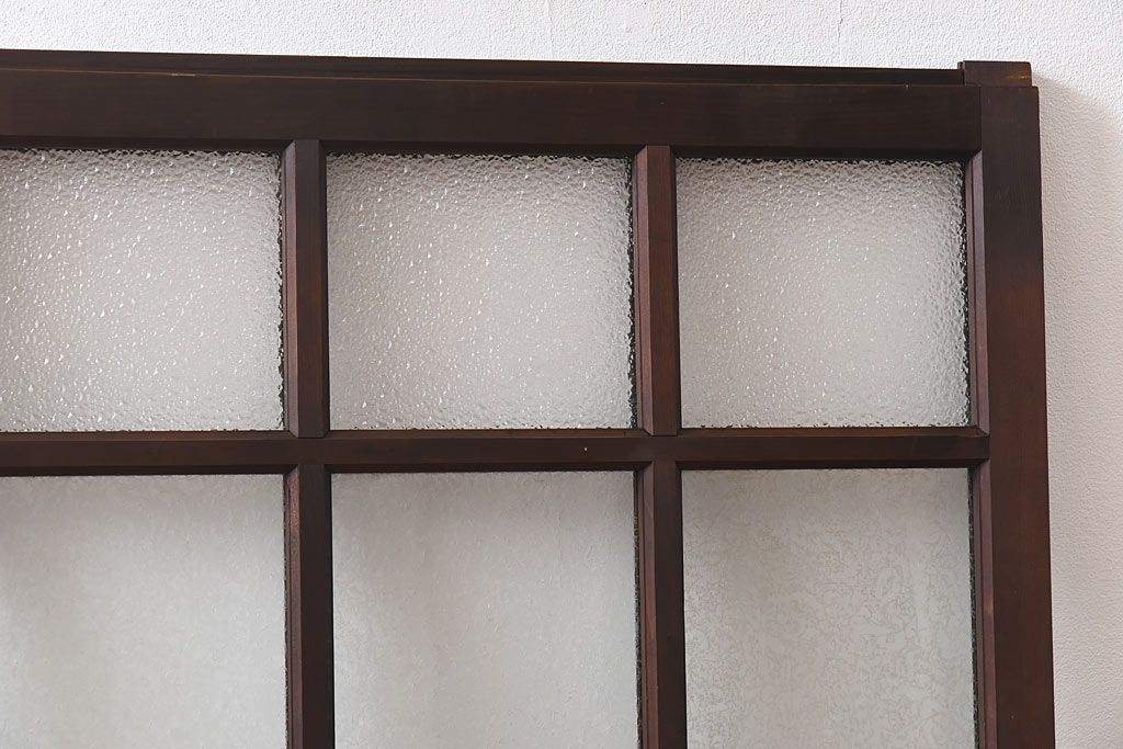 【I様ご成約済】昭和レトロ　ガラスの組み合わせが素敵な窓(ガラス戸、引き戸)2枚セット