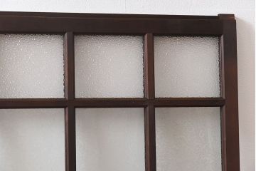 【I様ご成約済】昭和レトロ　ガラスの組み合わせが素敵な窓(ガラス戸、引き戸)2枚セット