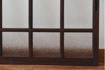 【I様ご成約済】昭和レトロ　ガラスの組み合わせが素敵な窓(ガラス戸、引き戸)2枚セット