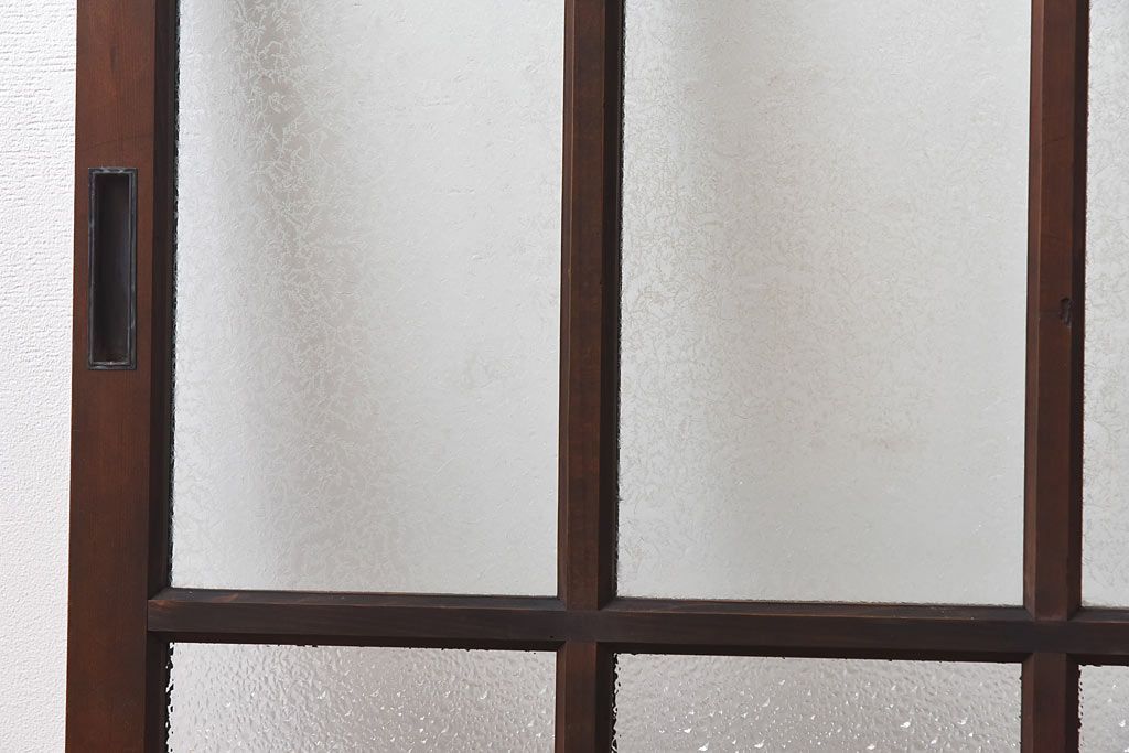 【I様ご成約済】昭和レトロ　ガラスの組み合わせが素敵な窓(ガラス戸、引き戸)2枚セット