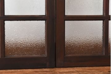 【I様ご成約済】昭和レトロ　ガラスの組み合わせが素敵な窓(ガラス戸、引き戸)2枚セット