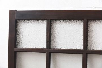 【I様ご成約済】昭和レトロ　ガラスの組み合わせが素敵な窓(ガラス戸、引き戸)2枚セット