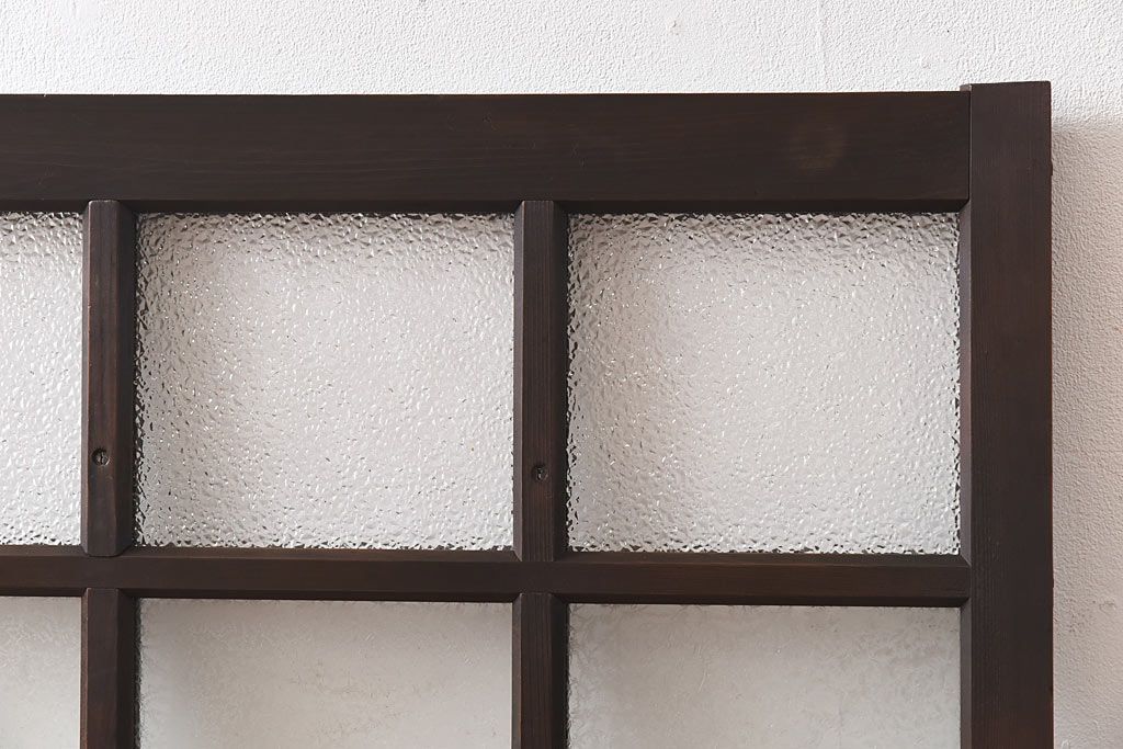 【I様ご成約済】昭和レトロ　ガラスの組み合わせが素敵な窓(ガラス戸、引き戸)2枚セット