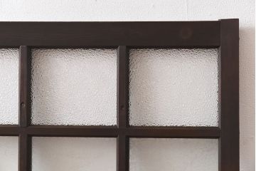 【I様ご成約済】昭和レトロ　ガラスの組み合わせが素敵な窓(ガラス戸、引き戸)2枚セット