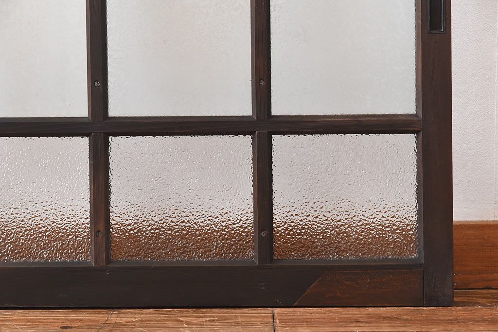 【I様ご成約済】昭和レトロ　ガラスの組み合わせが素敵な窓(ガラス戸、引き戸)2枚セット