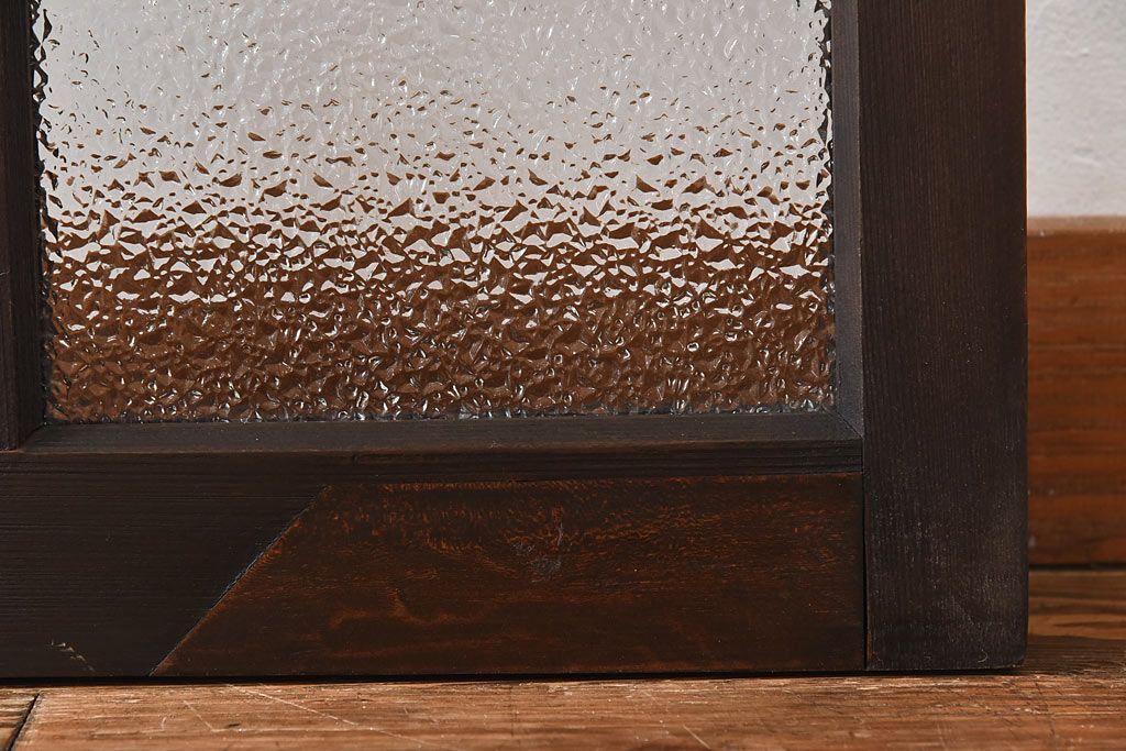 【I様ご成約済】昭和レトロ　ガラスの組み合わせが素敵な窓(ガラス戸、引き戸)2枚セット