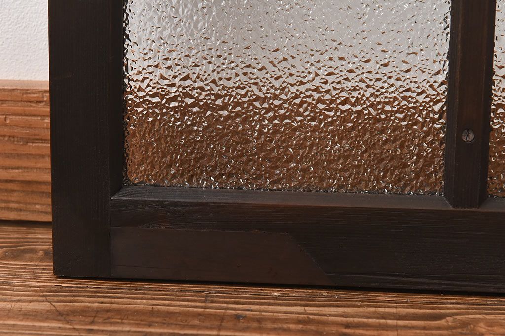 【I様ご成約済】昭和レトロ　ガラスの組み合わせが素敵な窓(ガラス戸、引き戸)2枚セット