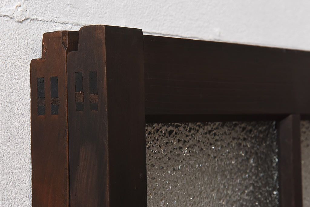 【I様ご成約済】昭和レトロ　ガラスの組み合わせが素敵な窓(ガラス戸、引き戸)2枚セット