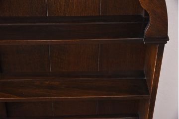 ヴィンテージ家具　イギリスビンテージ　オーク材　アーチ状のデザインが魅力のキャビネット(食器棚、飾り棚)