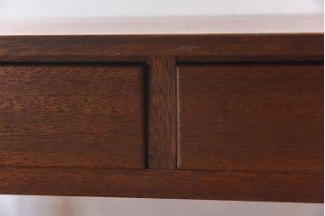 アンティーク家具　昭和中期　ラワン材　シンプルなデザインの平机(デスク)