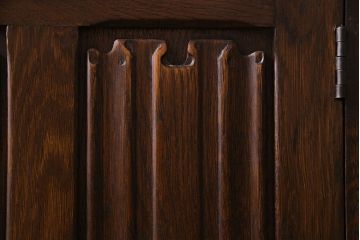 中古　イギリス家具　上品なアンティーク調のブックケース(キャビネット、本箱、収納棚)