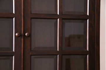 中古　松本民芸家具　G-1型　面取りカップボード(食器棚、本棚)(定価約41万4千円)