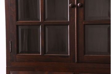 中古　松本民芸家具　G-1型　面取りカップボード(食器棚、本棚)(定価約41万4千円)