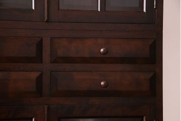 中古　松本民芸家具　G-1型　面取りカップボード(食器棚、本棚)(定価約41万4千円)