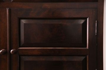 中古　松本民芸家具　G-1型　面取りカップボード(食器棚、本棚)(定価約41万4千円)