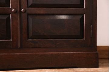 中古　松本民芸家具　G-1型　面取りカップボード(食器棚、本棚)(定価約41万4千円)