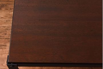 アンティーク家具　昭和中期　インダストリアルな鉄脚ダイニングテーブル(作業台)