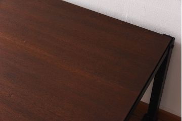 アンティーク家具　昭和中期　インダストリアルな鉄脚ダイニングテーブル(作業台)