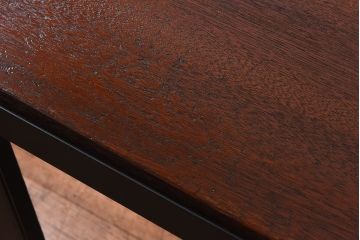 アンティーク家具　昭和中期　インダストリアルな鉄脚ダイニングテーブル(作業台)