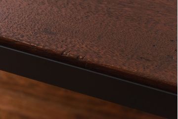 アンティーク家具　昭和中期　インダストリアルな鉄脚ダイニングテーブル(作業台)