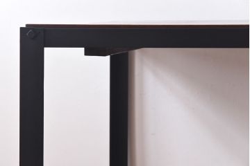 アンティーク家具　昭和中期　インダストリアルな鉄脚ダイニングテーブル(作業台)