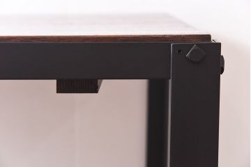 アンティーク家具　昭和中期　インダストリアルな鉄脚ダイニングテーブル(作業台)